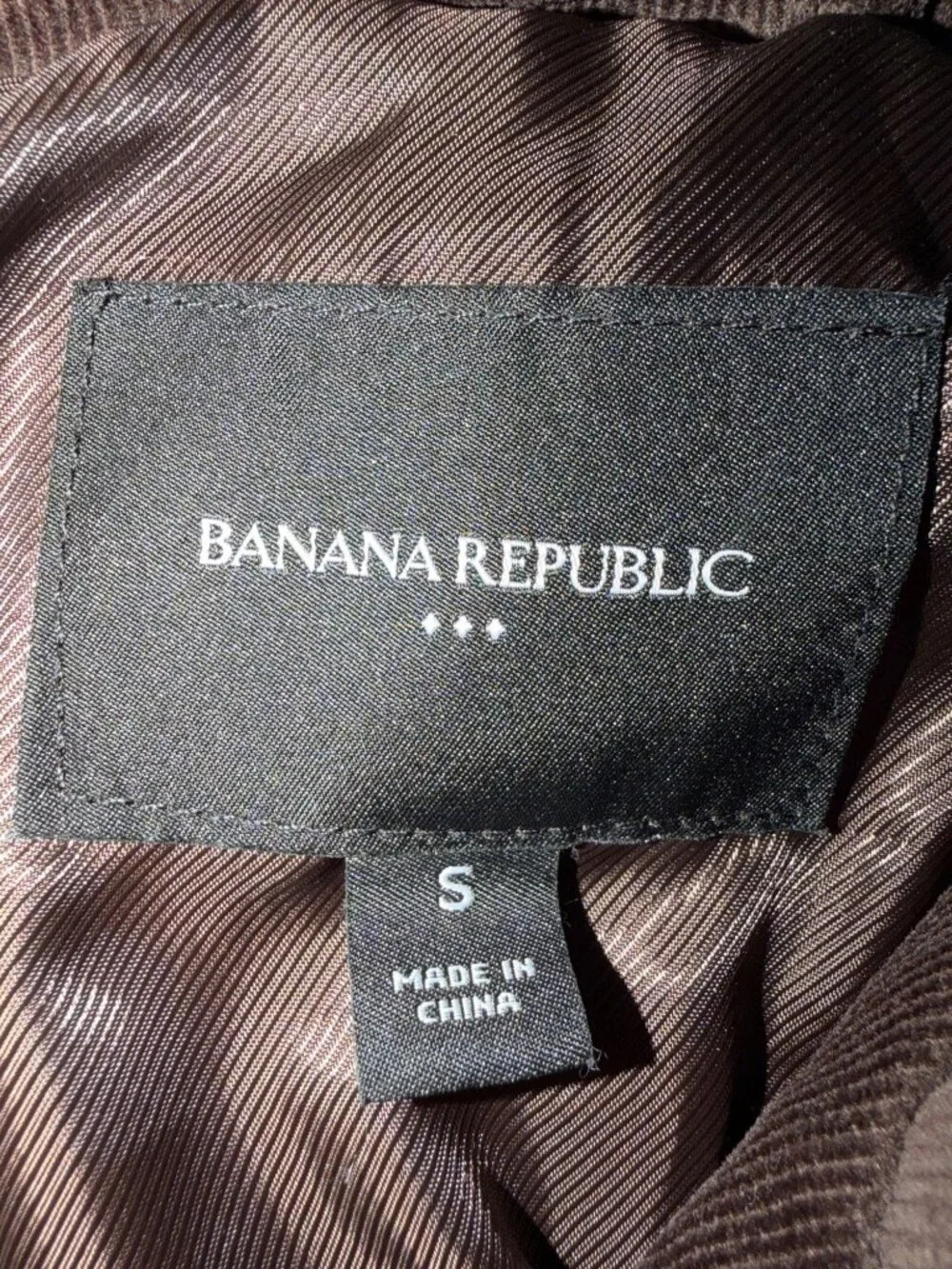 Banana Republic Quilted Corduroy Jacket‎ Brown Snap Front Shirt Jacket Men's Sm
